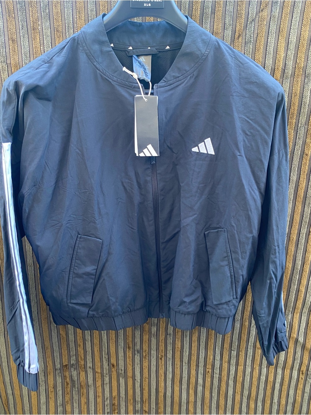 Adidas Womens Black Zip Bomber Jacket